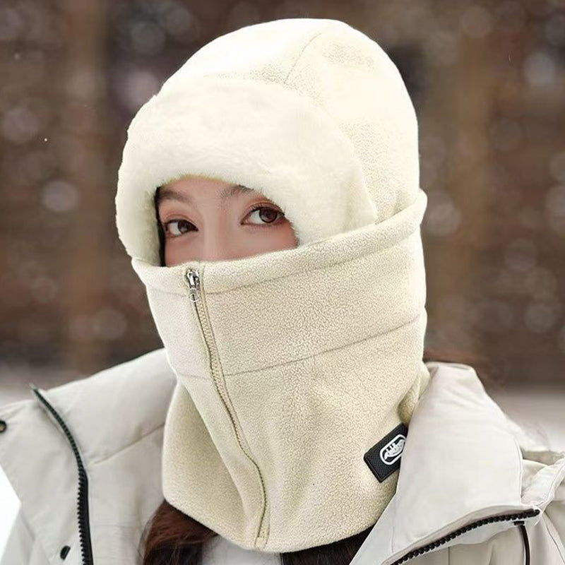 Winter warme Balaclava mit Reißverschluss
