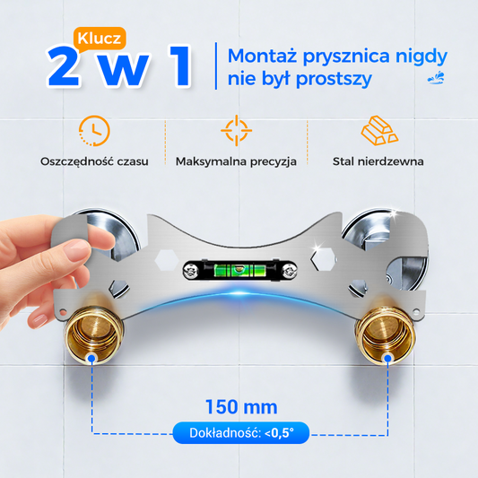 ✨Idealne narzędzie do łazienki✨ Wielofunkcyjny klucz poziomujący do łazienki