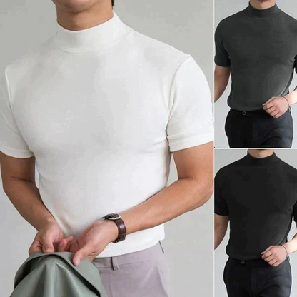 👕 🔝 Wąski T-shirt męski z zabudowanym dekoltem – dopasowany, wygodny i nowoczesny styl 🎁