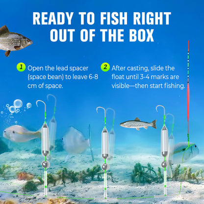 Przypon denny z trzema haczykami i zabezpieczeniem przed znoszeniem