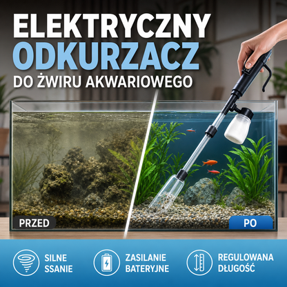 50% zniżki 🔥 Elektryczny odkurzacz do żwiru akwariowego