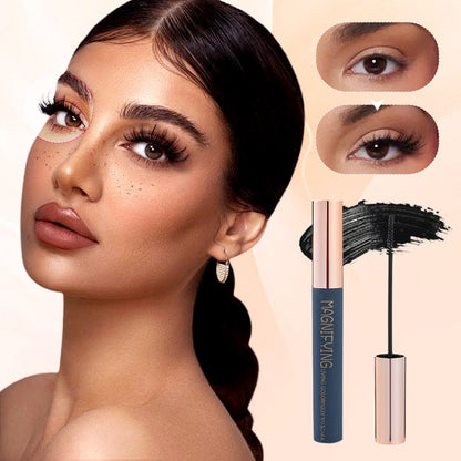 Długotrwały wodoodporny tusz do rzęs z podkręcającą mini szczoteczką