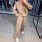 ✨Zyskaj 50% rabatu💖 Damska bluza z okrągłym dekoltem i dwuczęściowy zestaw joggerów