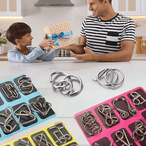🧠 Edukacyjne zabawki intelektualne IQ Toys, metalowe łamigłówki Brain teaser