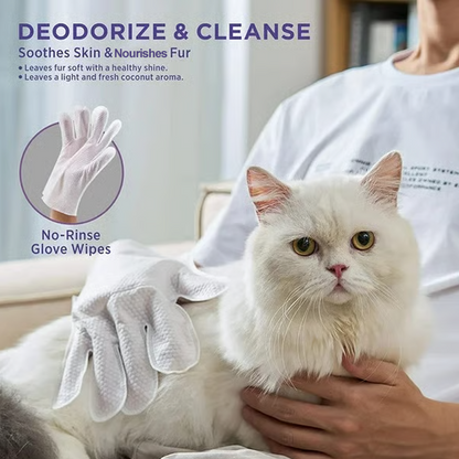🐈🐕‍🦺Rękawice do czyszczenia i dezodoryzacji zwierząt bez spłukiwania🐾