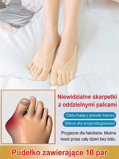 🔥Gorąca promocja🔥Unisex niewidoczne skarpetki korekcyjne z pięcioma palcami
