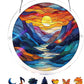 Akrylowa zawieszka na okno w kształcie układanki "Zachód słońca i morze"