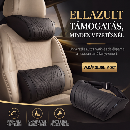 🚗 Zestaw zagłówków samochodowych premium + poduszka podtrzymująca odcinek lędźwiowy