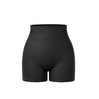 Damehøytaljede, mageholdende, polstrede shapewear-shorts