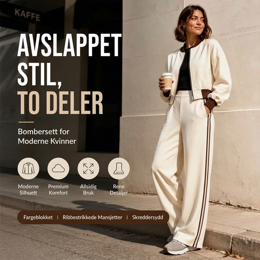Dame uformelt sportslig 2-delt sett