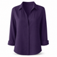 Elegant og uformell langermet bluse med knapping for kvinner