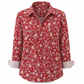 Elegant og uformell langermet bluse med knapping for kvinner