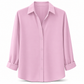 Elegant og uformell langermet bluse med knapping for kvinner
