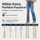 🛍️👖 Fritidsjeans for damer med elastisk høy midje