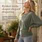 🔥49 % rabatt✨👚 Avslappet oversized-genser for kvinner | Rund hals, lange ermer og trendy rynkedetaljer