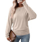 🔥49 % rabatt✨👚 Avslappet oversized-genser for kvinner | Rund hals, lange ermer og trendy rynkedetaljer