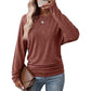 🔥49 % rabatt✨👚 Avslappet oversized-genser for kvinner | Rund hals, lange ermer og trendy rynkedetaljer