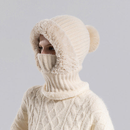 ❄️ 50% RABATT | 3-i-1 strikket vinterbalaklava – lue, ansiktsmaske & halsvarmer