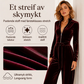 Chic fløyelsdress for damer med stålkrage