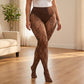 Damen Shape Strumpfhosen mit hoher Taille aus Spitze und Fischernetz