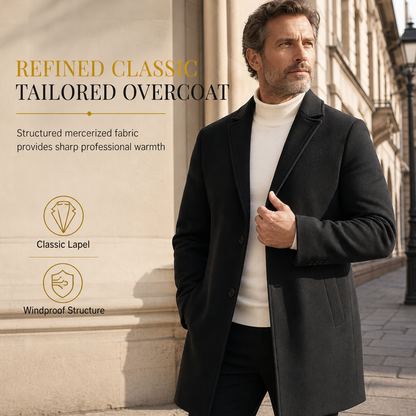 📢🎉🛍️✨Klassischer einreihiger Trenchcoat für Herren, Business-Casual Premium Windbreaker