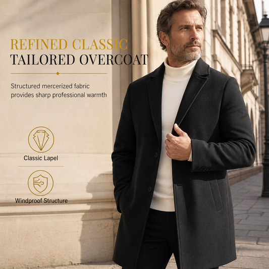 📢🎉🛍️✨Klassischer einreihiger Trenchcoat für Herren, Business-Casual Premium Windbreaker