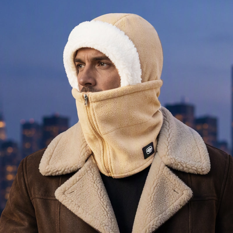 Winter warme Balaclava mit Reißverschluss