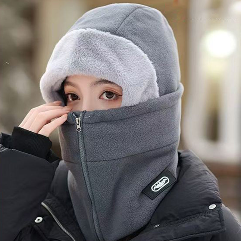 Winter warme Balaclava mit Reißverschluss