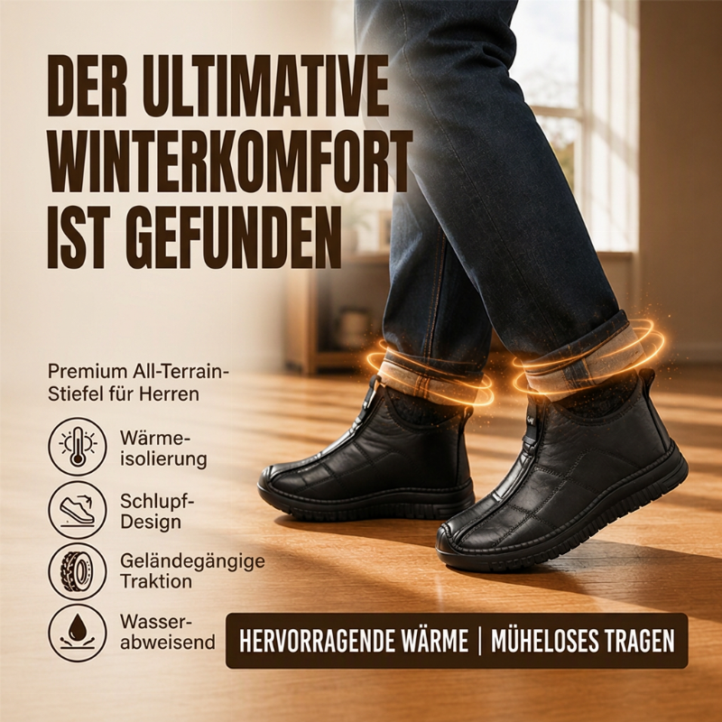 👟 Herren rückengefütterte rutschfeste Gehschuhe