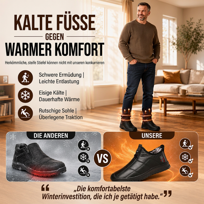 👟 Herren rückengefütterte rutschfeste Gehschuhe