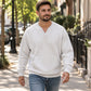 📢Blitzangebot! Jetzt zuschlagen!📢 Legere Waffelstrick-Sweatshirt für Herren