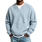 📢Blitzangebot! Jetzt zuschlagen!📢 Legere Waffelstrick-Sweatshirt für Herren