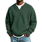 📢Blitzangebot! Jetzt zuschlagen!📢 Legere Waffelstrick-Sweatshirt für Herren