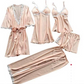 🥰Piżama Ice Silk w zestawie 5 sztuk💟